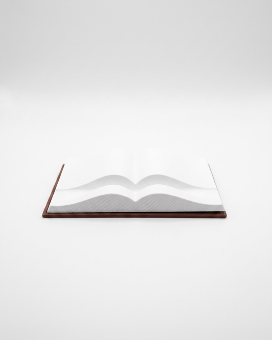3D device stand that looks like a book