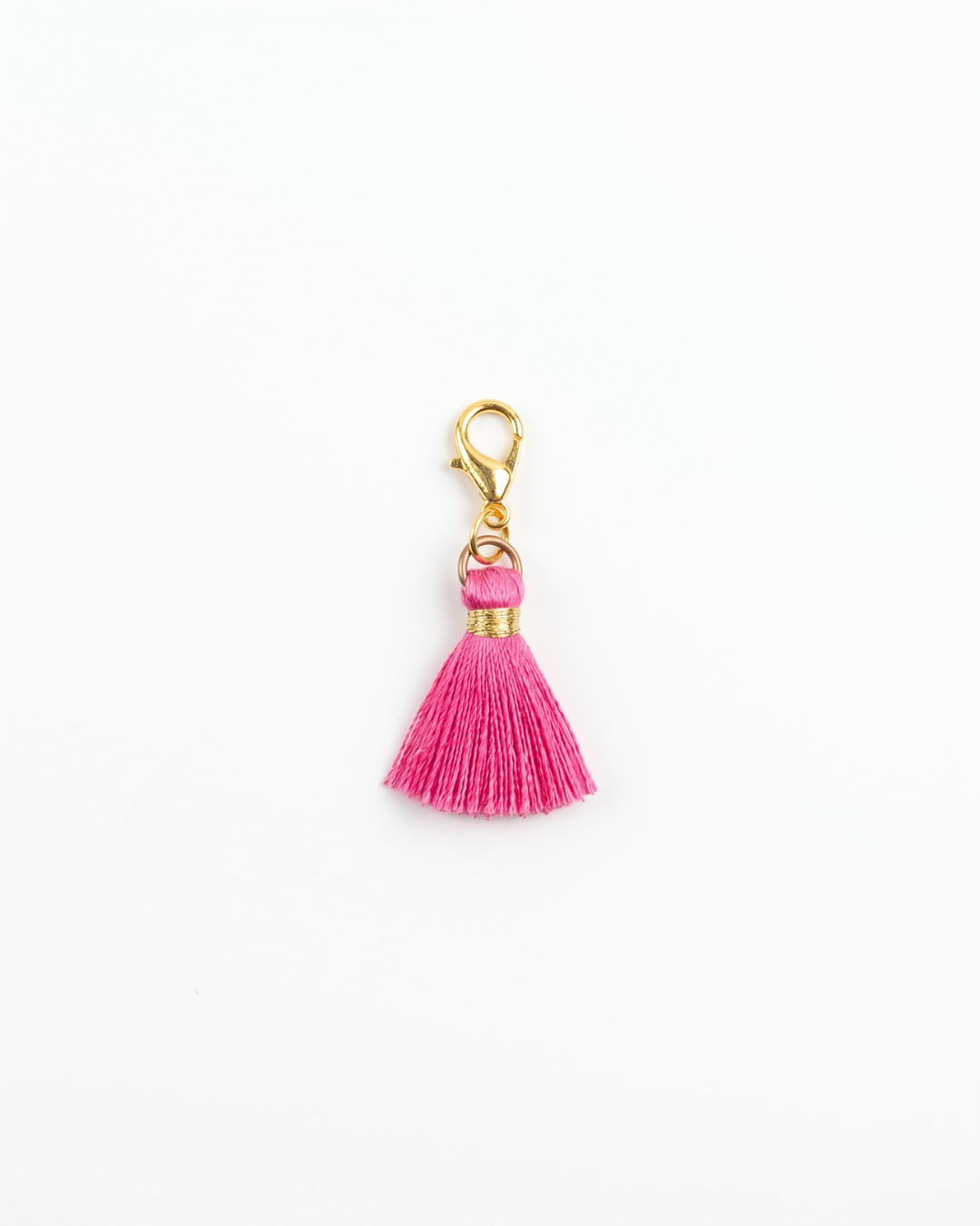 Hot pink tassel charm