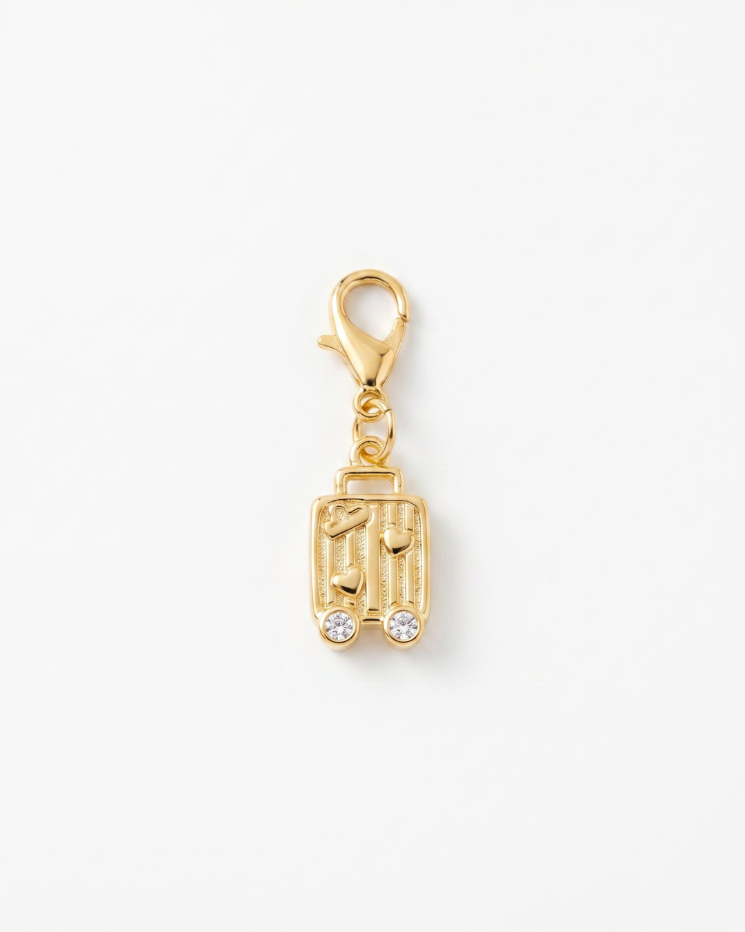 18k Gold Plated with Zirconia wheels charm