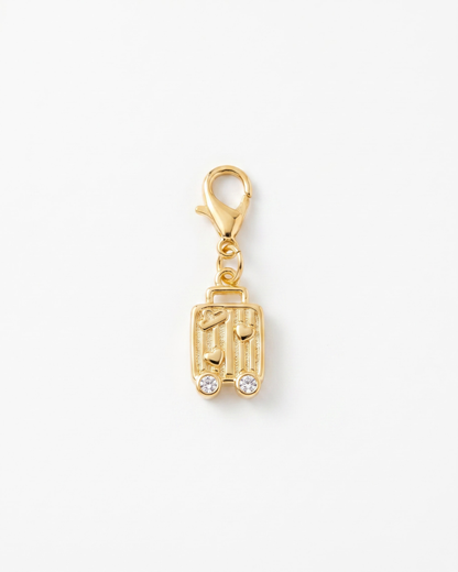 18k Gold Plated with Zirconia wheels charm